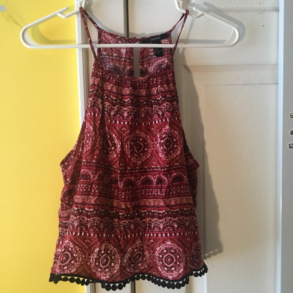 Crop Top Flowy Tank Top